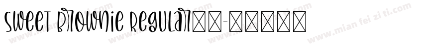 Sweet Brownie Regular字体字体转换